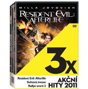 Akční hity 2011 kolekce (Resident Evil: Afterlife, Světová invaze, Rallye smrti 2) (3 DVD)