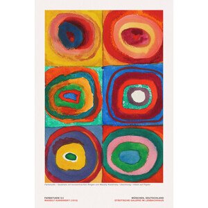 Obrazová reprodukce Colour Study V.4 (Abstract Vibrant Colourful Circles, 4 of 4) - Wassily Kandinsky, 26.7x40 cm