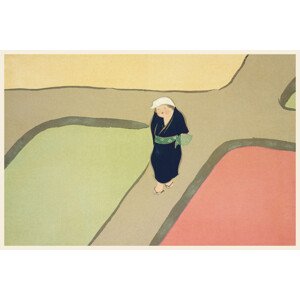 Ilustrace A Path through the Fields from Momoyogusa - Kamisaka Sekka, (40 x 26.7 cm)