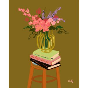 Ilustrace Floral Vase, Arty Guava, (30 x 40 cm)