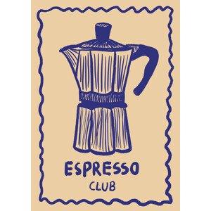 Ilustrace Espresso Blau Up, Studio Dolci, 30x40 cm