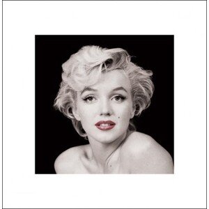 Umělecký tisk Marilyn Monroe - Red Lips, (40 x 40 cm)