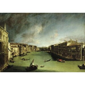 Obrazová reprodukce The Grand Canal, View of the Palazzo Balbi towards the Rialto Bridge, (1697-1768) Canaletto, 40x26.7 cm