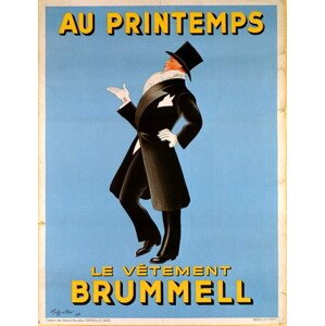 Cappiello, Leonetto - Obrazová reprodukce Poster advertising 'Brummel' clothing for men at 'Printemps' department store, (30 x 40 cm)