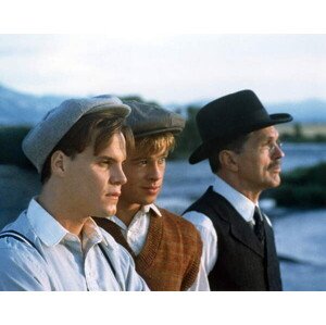 Umělecká fotografie Craig Sheffer, Brad Pitt And Tom Skerritt., A River Runs Through It 1992 Directed By Robert Redford, (40 x 30 cm)