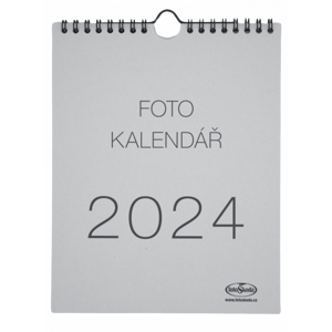 Kalendář na vlastní foto NÁSTĚNNÝ MALÝ 2024 šedý