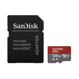 SANDISK microSDXC 128GB ULTRA 100MB/s Class 10 UHS-I + SD adapter