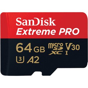 SANDISK micro SDXC 64GB EXTREME PRO 90 MB/s A2