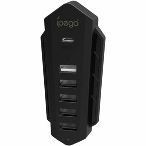 iPega P5036 USB/USB-C HUB pro PS5 (6v1) černý