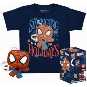 Funko Pocket POP! & Tee: Marvel - Spider-Man (Gingerbread ) dětské XL
