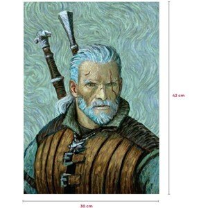 Litografie The Witcher - Geralt van Gogha Art 30 x 42 cm